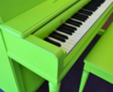 Lime Green Wurlitzer Studio Piano