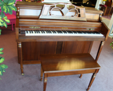 Walnut Wurlitzer console piano
